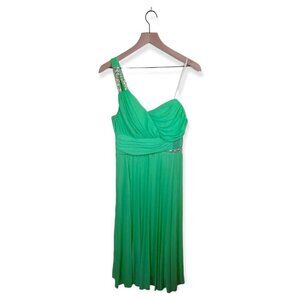 Jodi Kristopher Mint Green Formal One Shoulder Dress Size 13